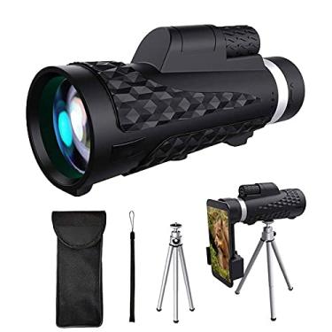 Imagem de Telescópio monocular de alta definição 18x62, monóculo de alta potência à prova d'água com suporte para smartphone e tripé, BAK4 Prisma de foco duplo para observação de pássaros, acampamento e viagens