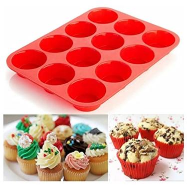 Imagem de Forma Silicone 12 Cavidades Para Cupcake e Empadas Resistente