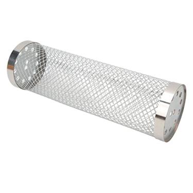 Imagem de Cesta de Churrasco Rolante de Aço Inoxidável, Cilindro de Malha de Arame de Limpeza Simples Cesta de Churrasco de Aço Inoxidável Resistência à Queda para Acampamento para Reuniões No Quintal (29,5 cm/11,6 pol.)