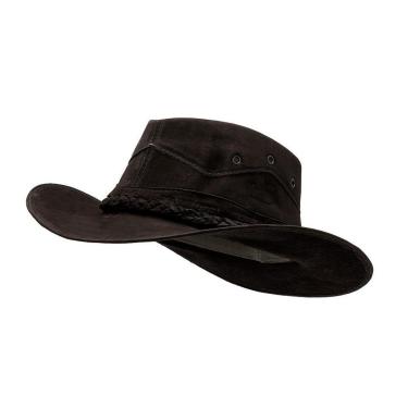 Imagem de Chapéu Masculino de Couro Cowboy Confortável- Terracota-Unissex