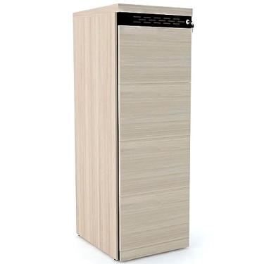 Imagem de Armário de Arquivo Oficio Pe50 Pandin 45,60 cm (largura) em Mdp Cor Nogueira Casablanca detalhe Preto 4 Gavetas