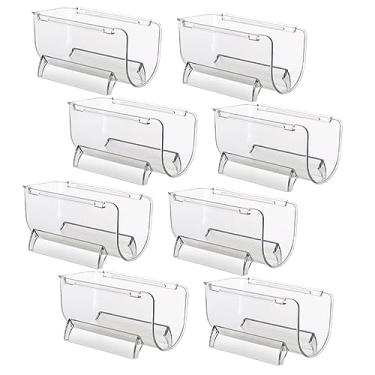 Imagem de CANIGHT 8 Pçs Transparente Suporte Para Garrafa De Vinho Geladeira Suporte Para Garrafa De Vinho Tampo Da Mesa Suporte Para Vinho Acrílico Prateleira Para Garrafa De Vinho Decore Moderno