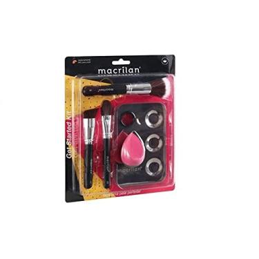 Imagem de Macrilan Kit Com 3 Pincéis Para Maquiagem 1 Esponja E 1 Placa - Kp10-1