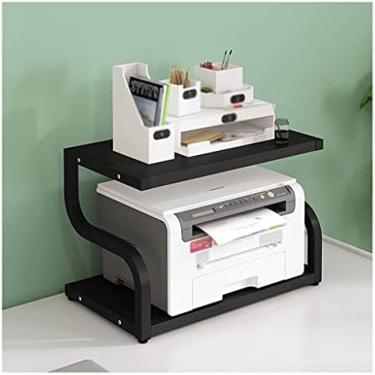 Imagem de Suporte Para Impressora Desktop Copy Rack Suporte Para Impressora Rack De Armazenamento Duplo Prateleiras De Arquivos Estante De Livros Prateleiras De Armazenamento Para Escritório Em Casa Armazen