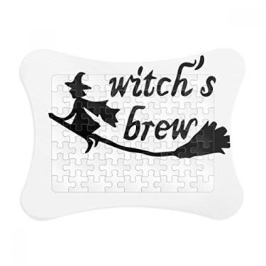 Imagem de Moldura de quebra-cabeça com citação inglesa para decoração de imagem de bruxa