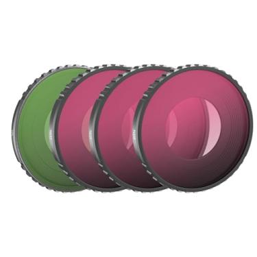 Imagem de CIADAZ Conjunto de filtros de 4 pacotes Kit de filtro de lente Filtro CPL + Filtro ND8 / ND16 / ND32 Estrutura de alumínio Vidro óptico Revestimentos multicamadas anti-reflexos à prova d'água