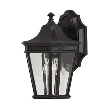 Imagem de Lanterna de parede para iluminação de pátio externo Luminária Externa Cotswold Lane Feiss OL5400BK, preto, 1 luz (19,5 cm L x 30,5 cm A) 100 watts