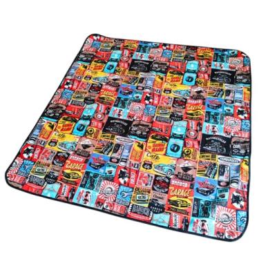 Imagem de Manta Esteira Impermeável Estmapada Para Festivais - Lolla, lollapalooza, The Town, Rock in Rio e outros. Tam 150x140cm. Piquinique e Praia (Vintage)