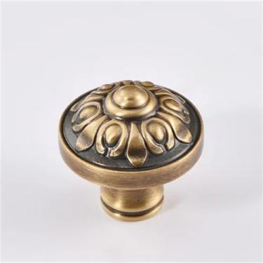 Imagem de Armário de latão sólido alças gaveta de mesa puxar maçaneta da porta para gaveta botão móveis ferragem acessórios de cozinha, t2613 bronze