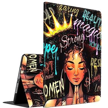 Imagem de Capa para Samsung Galaxy Tab S6 Lite 10,4 polegadas 2022/2020 modelo (SM-P610/P613/P615/P619), capa com suporte inteligente multiângulo, hibernar/despertar automático, mulheres afro-americanas,