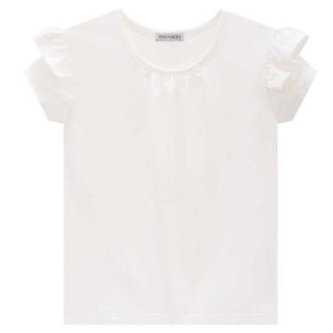 Imagem de Blusa Infantil Menina Verão em Cotton Branca Tam 6 a 14 - Infanti-Feminino