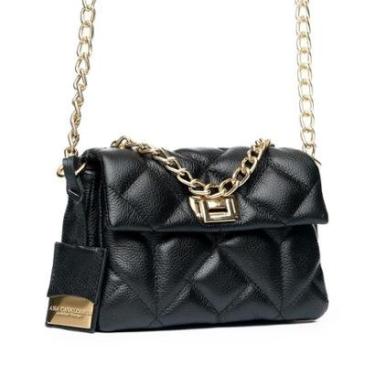 Imagem de BOLSA COURO LEGÍTIMO MINI MATELASSÊ PRETA-Feminino