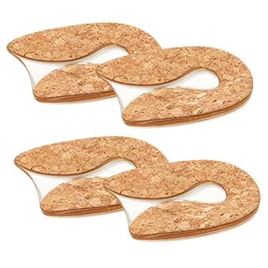 Imagem de 2 pares de almofada de calcanhar transparente Almofada de silicone de calcanhar transparente para calcanhar Almofadas de inserção de silicone Palmilha de reforço Almofada de calcanhar reutilizável Alm