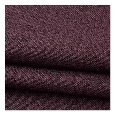 Imagem de Costura e Tecido Tecido De Linho De Cor Sólida 1 Jarda, Tecido De Estofamento Diy Para Cadeiras, Sofá, Cortinas De Toalha De Mesa, Pano De Linho Macio E Espesso, Lavável À Máquina (Color : Reddish br