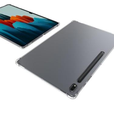 Imagem de Zrengp Capa transparente para Samsung Galaxy Tab S8 Ultra 14.6 2022 SM-X900 SM-X906, capa transparente ultrafina TPU macia para Galaxy Tab S8 Ultra 37.1 cm X900 X906 (para Tab S8 Ultra 14.6
