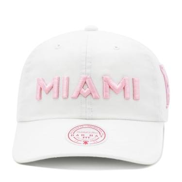 Imagem de Mitchell & Ness Boné Inter Miami CF MLS Pink Word Crest Dad, Branco, Tamanho �nica