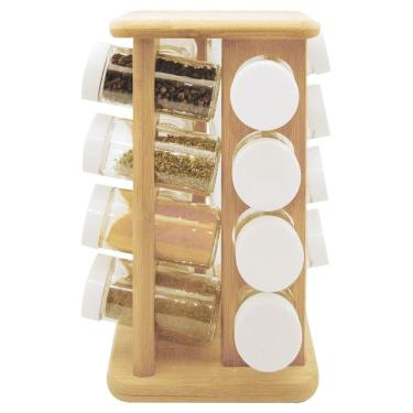 Imagem de Porta Condimentos Temperos Cozinha Madeira OU keep Giratorio