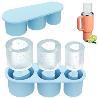 Imagem de AWINNER Acessórios de silicone compatíveis com bandeja de gelo Stanley Cup – compatível com copo de 1,134 g para freezer, café, bebida, suco, uísque, coquetel e mais (azul, 1,134 g)