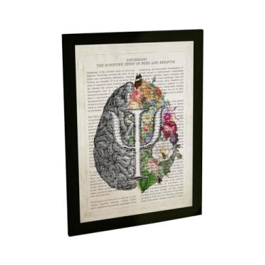 Imagem de Quadro Decorativo Ilustração Vintage Psicologia Decoração
