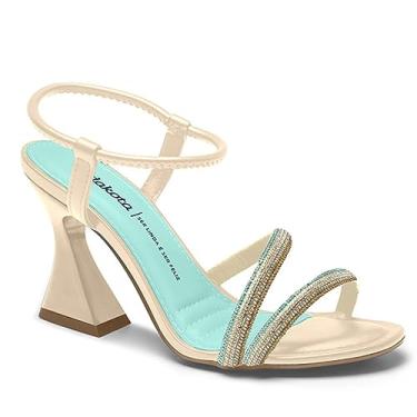 Imagem de Sandália Dakota Salto Alto Com Pedrarias Feminina Cor:Bege;Tamanho:36