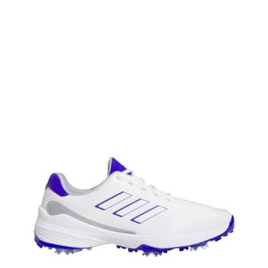 Imagem de adidas Tênis de golfe masculino ZG23, Calçado branco/azul claro/prata metálico, 39
