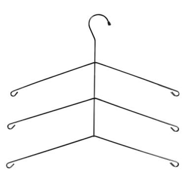 Imagem de Cabide para Camisa Triplo Aço Guarda Roupa - Fiver (Preto)