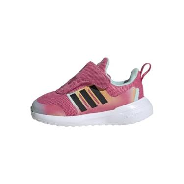 Imagem de adidas Tênis infantil unissex Fortarun X Disney, Rosa Fusion/Preto/Spark, 7 Big Kid