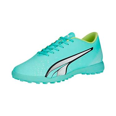 Imagem de PUMA Chuteira masculina Ultra Play Turf Trainer Electric Peppermint-PUMA branca, amarelo rápido, 42, Hortelã-pimenta elétrica-puma branco-amarelo rápido, 42