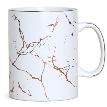 Imagem de harebe Caneca de café branca extra grande de cerâmica de 680 g com alça, canecas grandes de latte altas e quentes, pode ser lavada na lava-louças, caneca gigante de grande capacidade para homens e
