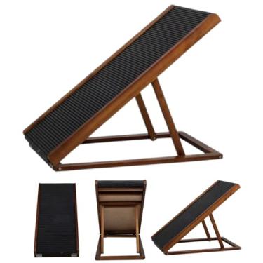 Imagem de Rampa Pet de Madeira Maciça com Antiderrapante - Ideal para Cães e Gatos, Design Moderno e Resistente, Perfeita para Sofás e Camas
