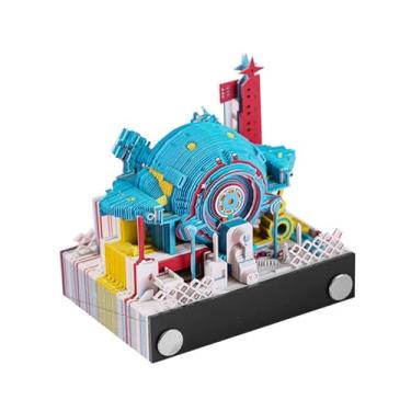 Imagem de Calendário 3D Dark Star 2025, com notas adesivas 3D, calendário de peças de tempo 2025, bloco de notas de arte faça você mesmo, bloco de notas esculpido em papel, para decoração de escritório em casa,