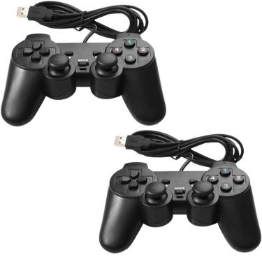 Imagem de Kit 2 Controles Joystick Usb Para Computador Notebook Ps2