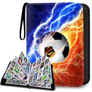Imagem de Fichário de Cartas de Futebol com Mangas 9 Bolsos, Fichário de Coleção com 900 Bolsos de Dupla Face, Organizador de Armazenamento de Pastas de Cartas de Futebol, MTG, TCG
