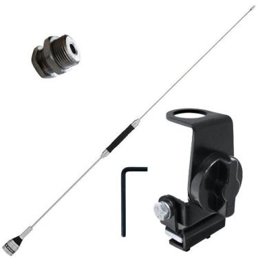 Imagem de Kit Enfeite Antena Px 67cm Suporte Mini Porta Malas Capu Parafusos Fix