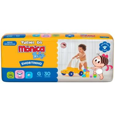 Imagem de Fralda Shortinho Turma da Monica Baby Tam. G - 9 a 13kg 30 Unidades, G