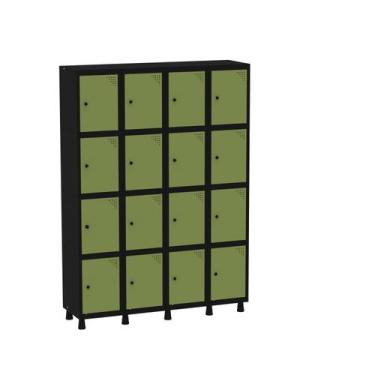 Imagem de Armário Guarda Volume Locker Roupeiro 16 Portas Aço Grp 504/16 - Pandi