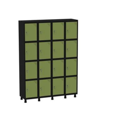 Imagem de Armário Guarda Volume Locker Roupeiro 16 Portas Aço Grf 504/16 - Pandi