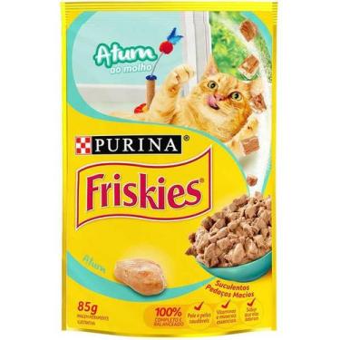 Imagem de Kit com 15 unidades - Ração úmida Friskies adultos atum ao molho sachê