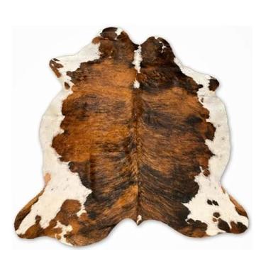 Imagem de Tapete de Couro de Vaca Tricolor