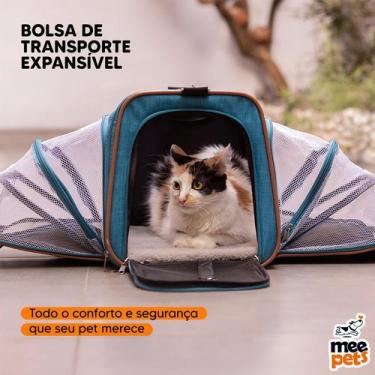 Imagem de Bolsa Pet Expansível Transporte Cão e Gato Luxo - Meepets