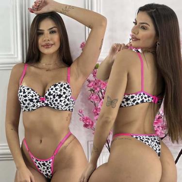 Imagem de Lingerie Feminina Sexy Calcinha Fio Dental Sensual Vaquinha - LIke4you