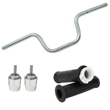 Imagem de Guidao Cargo Para Titan Fan Cg160 Com Manopla Roldana E Peso Bmw S1000