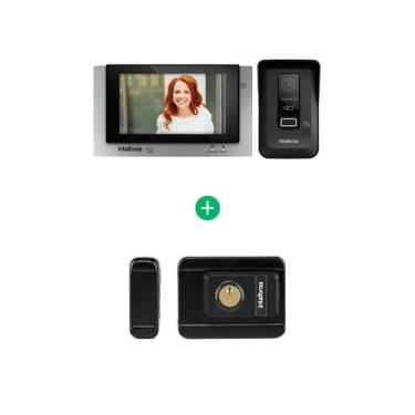 Imagem de Kit Videoporteiro Allo wT7 + Fechadura Elétrica FX 3000 MF Intelbras