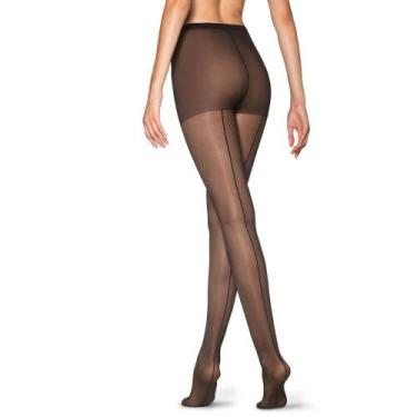Imagem de Meia-Calça Loba Lupo 05685-001 Risca Atrás, P, Preto