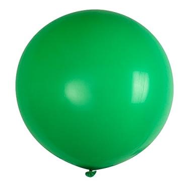 Imagem de Balonify Balões jumbo de 91 cm, 10 balões grossos duráveis – prontos para ambientes externos, resiste à umidade e calor, balões de látex verde, infla com ar ou hélio – Restaurantware