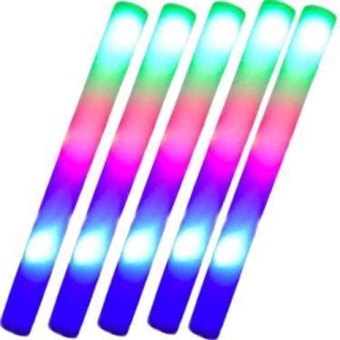 Imagem de 100 Bastão De Espuma Led - Bastão Led Colorido 40cm 3 funções - Bastão Luminoso De Espuma Para Animar Festa