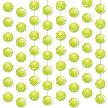 Imagem de Faccito 8 peças de banners de festa esportiva tema esportivo decoração de festa pendurado guirlanda de papel para adolescentes bolas aniversário chá de bebê casa suprimentos de sala de aula decoração