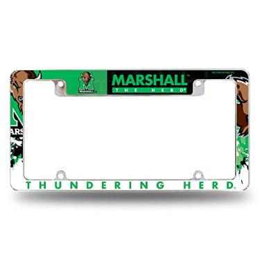Imagem de Rico Industries NCAA Marshall Thundering Herd Primary 30,48 cm x 15,24 cm Moldura de placa automotiva para carro/caminhão/SUV