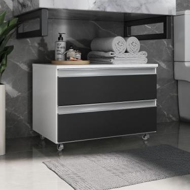 Imagem de Gabinete Banheiro Rodinhas 60cm 02 Gavetas JOIA  - MOVEIS JOIA, Branco