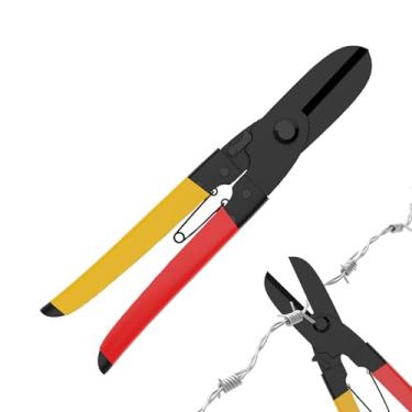 Imagem de Tesouras para cortar metal,Tesouras para metal,Cortador de metal de aço para aviação resistente | Cortador de chapa metálica resistente corta tesouras para fios de cabo, ferro fino, papelão